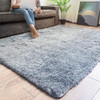 4 x 5 Gray Solid Modern Area Rug