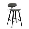 26 Gray Faux Leather Mid Century Modern Bar Stool