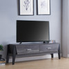 Contemporary Distressed Gray and Black TV Stand