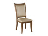 23" X 19" X 40" 2pc Beige Leatherette And Gray Oak Side Chair