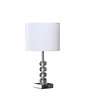 18 Modern Crystal Quatro Orb And Silver Metal Table Lamp