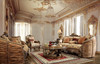 HD-1601 Antique Brown 3-Piece Traditional Sofa Set