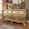 HD-1801 Bright Gold 4-Piece Traditional Bedroom Furniture Set