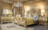 HD-1801 Bright Gold Traditional California King Upholstered Bed