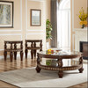 HD-1521 Mahogany With Gold Highlight Traditional Coffee Table