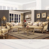 HD-2626 Gold with Rust Highlights 3-Piece Traditional Sofa Set