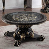 HD-328B Black Enamel With Gold Highlights Traditional Coffee Table