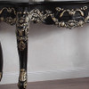 HD-328B Black Enamel With Gold Highlights Traditional Console Table