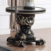 HD-328B Black Enamel With Gold Highlights Traditional End Table
