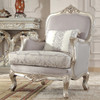HD-2662 Silver 3-Piece Classic European Upholstered Sofa Set