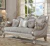 HD-2662 Silver 3-Piece Classic European Upholstered Sofa Set