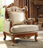 HD-821 Cedar Red with Gold Highlight 3-Piece Traditional Sofa Set
