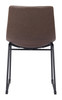 Smart Vintage Espresso (Set of 2) Steel and Polyurethane Dining Chair