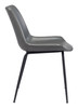 Byron Gray (Set of 2) Steel and Polyurethane Dining Chair