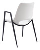 Desi White (Set of 2) Steel and Polyurethane Dining Chair