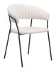 Josephine Cream (Set of 2) Steel and Polyester Dining Chair