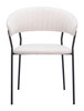 Josephine Cream (Set of 2) Steel and Polyester Dining Chair