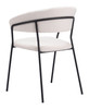 Josephine Cream (Set of 2) Steel and Polyester Dining Chair
