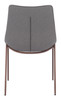 Magnus Slate Gray & Walnut (Set of 2) Steel and Polyurethane Dining Chair