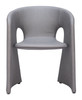 Rosyth Slate Gray Steel and Polyurethane Dining Chair