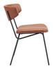 Charon Vintage Brown (Set of 2) Steel and Polyurethane Dining Chair