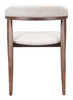 Goka Beige & Walnut Rubberwood and Polyester Dining Chair