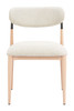 Equinox Oyster Gray & Natural (Set of 2) Steel Armless Dining Chair