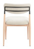 Equinox Oyster Gray & Natural (Set of 2) Steel Armless Dining Chair