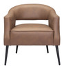 Berkeley Vintage Brown Steel and Polyester Accent Chair