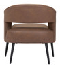 Berkeley Vintage Brown Steel and Polyester Accent Chair
