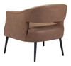 Berkeley Vintage Brown Steel and Polyester Accent Chair