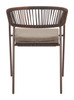 Skye Brown (Set of 2) Steel and Olefin Dining Chair for Outdoor Use