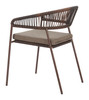 Skye Brown (Set of 2) Steel and Olefin Dining Chair for Outdoor Use