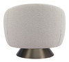 Modan Misty Gray Steel and Polyester Swivel Chair