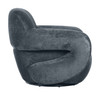 Boble Storm Gray Polyester Swivel Chair