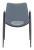 Desi Azure Gray (Set of 2) Steel and Polyurethane Dining Chair