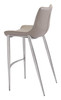 Magnus Brown & Silver (Set of 2) Stainless Steel and Polyurethane Barstool