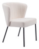 Aimee Cream (Set of 2) Steel and Polyester Stackable Dining Chair
