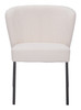Aimee Cream (Set of 2) Steel and Polyester Stackable Dining Chair