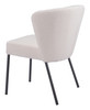 Aimee Cream (Set of 2) Steel and Polyester Stackable Dining Chair