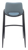 Desi Azure Gray (Set of 2) Steel and Polyurethane Barstool