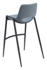 Desi Azure Gray (Set of 2) Steel and Polyurethane Barstool