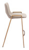 Desi Beige & Gold (Set of 2) Steel and Polyurethane Counter Stool