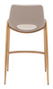 Desi Beige & Gold (Set of 2) Steel and Polyurethane Counter Stool