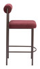 Livorno Red & Bronze (Set of 2) Steel and Polyester Counter Stool