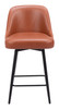Keppel Brown Steel and Polyurethane Swivel Counter Stool