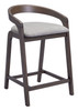 Troy Dove Gray & Espresso (Set of 2) Rubberwood Counter Stool
