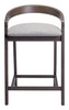 Troy Dove Gray & Espresso (Set of 2) Rubberwood Counter Stool
