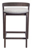 Troy Dove Gray & Espresso (Set of 2) Rubberwood Counter Stool