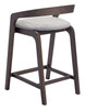Troy Dove Gray & Espresso (Set of 2) Rubberwood Counter Stool